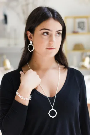 Signature Hammered Pendant Necklace in Silver