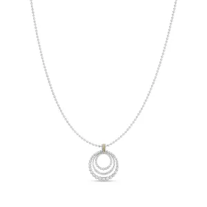 Silver, 18K Gold & Diamond Prosecco Glamour Pendant