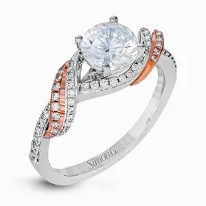 Simon G. 18k Two-Tone Gold Diamond Engagement Ring