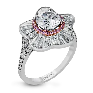 Simon G. 18k White Gold Diamond Engagement Ring