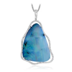 Simon G. 18k White Gold Diamond Pendant