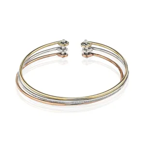 Simon G Tri-Gold and Diamond Bangle