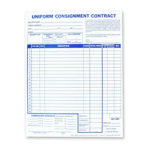 Single Part Detailed Consignment Form (50/Pad)
