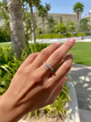 Single wrap around with trillions and princess ring