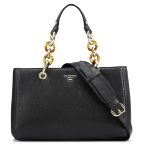 Small Franzy Leather Satchel - Black