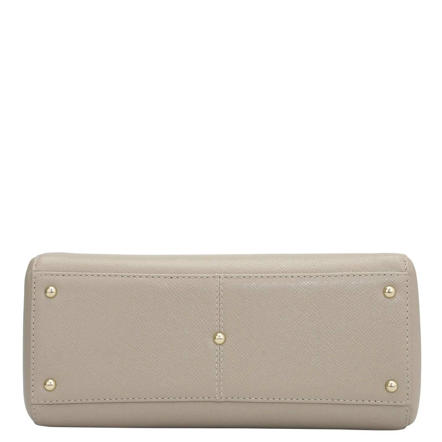 Small Franzy Leather Satchel - Chalk