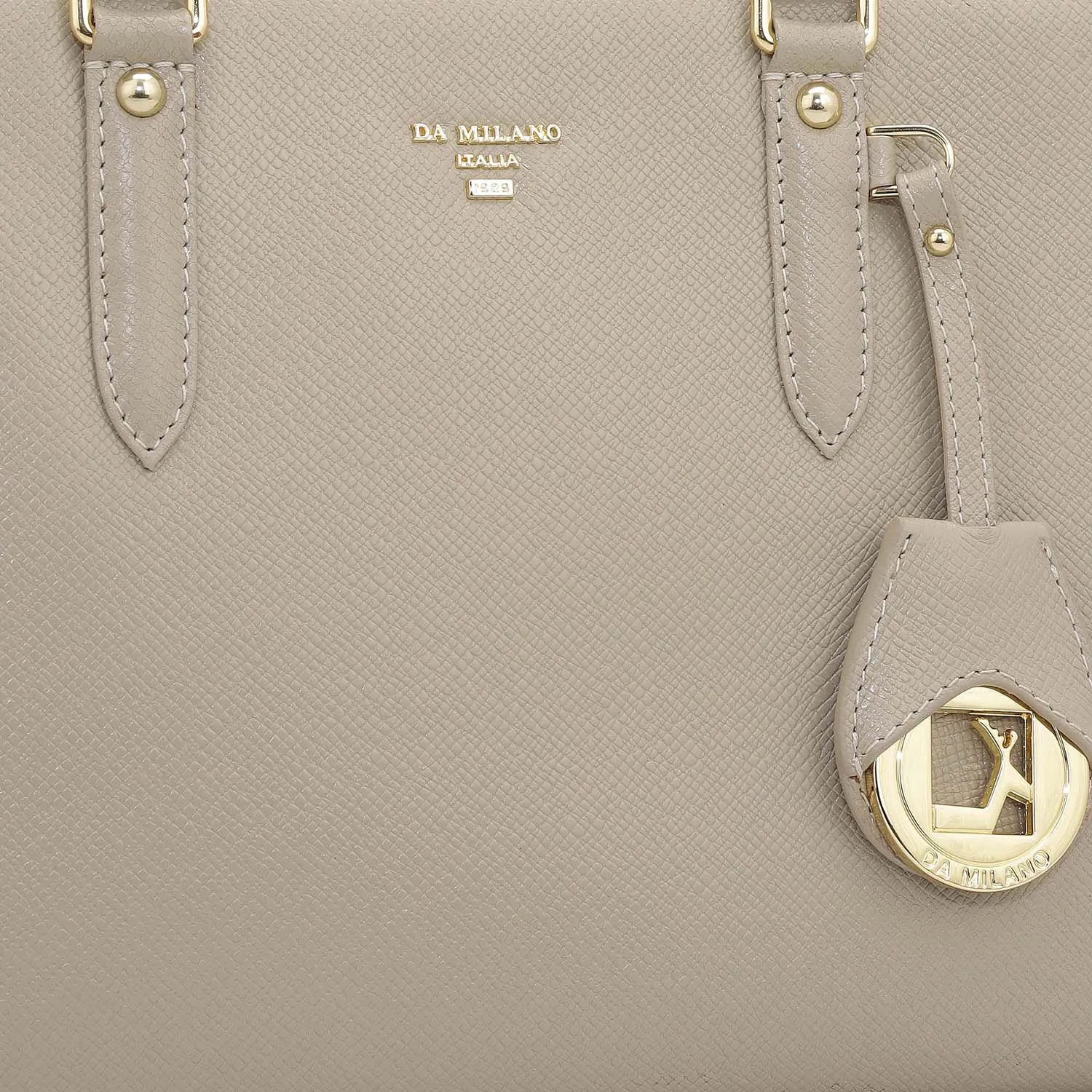 Small Franzy Leather Satchel - Chalk