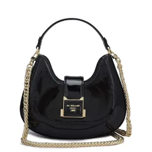 Small Patent Leather Satchel - Black