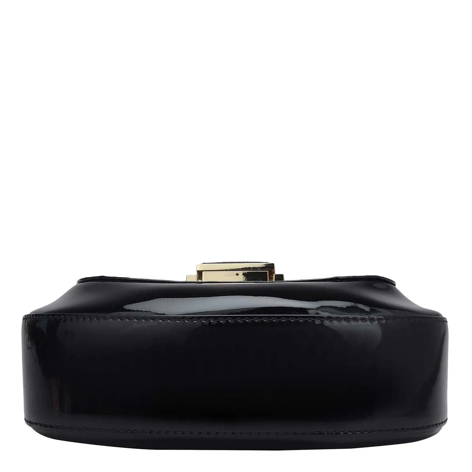 Small Patent Leather Satchel - Black