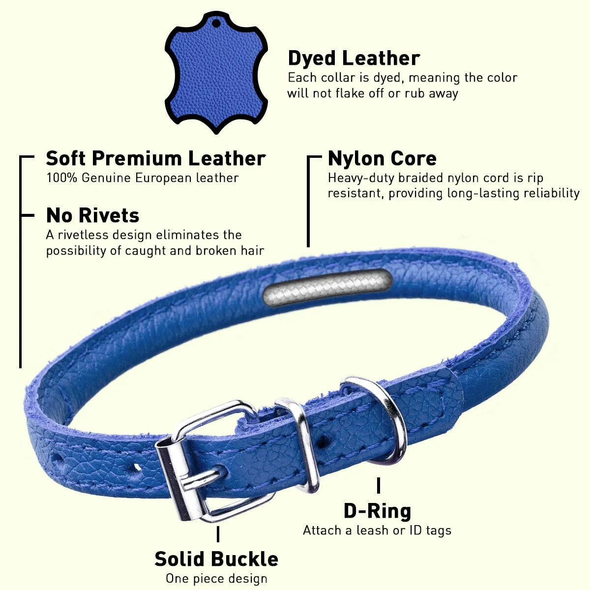 Soft Leather Round Collar