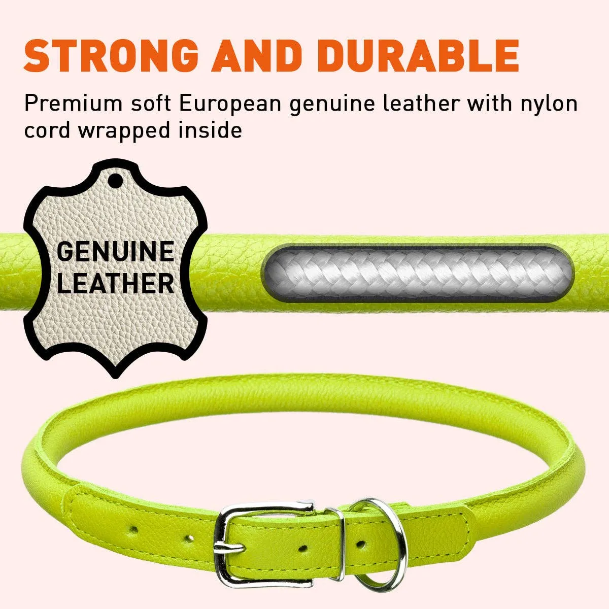 Soft Leather Round Collar