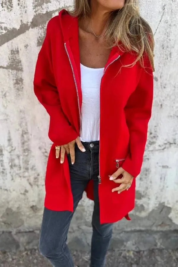 Solid Color Casual Women's Coat