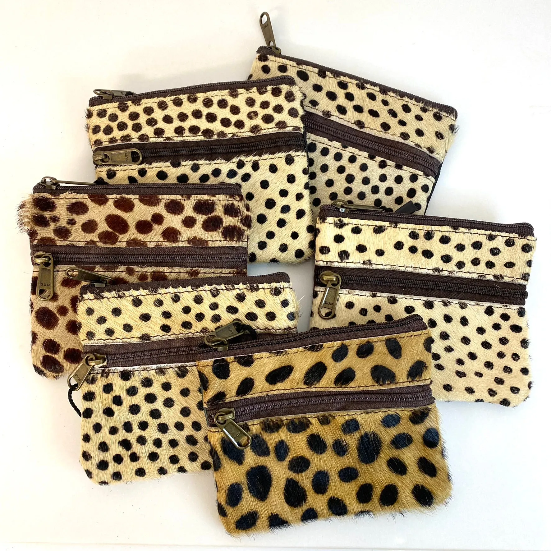 Soruka Ari Small Leather Zip Purse - Large Spot (assorted)