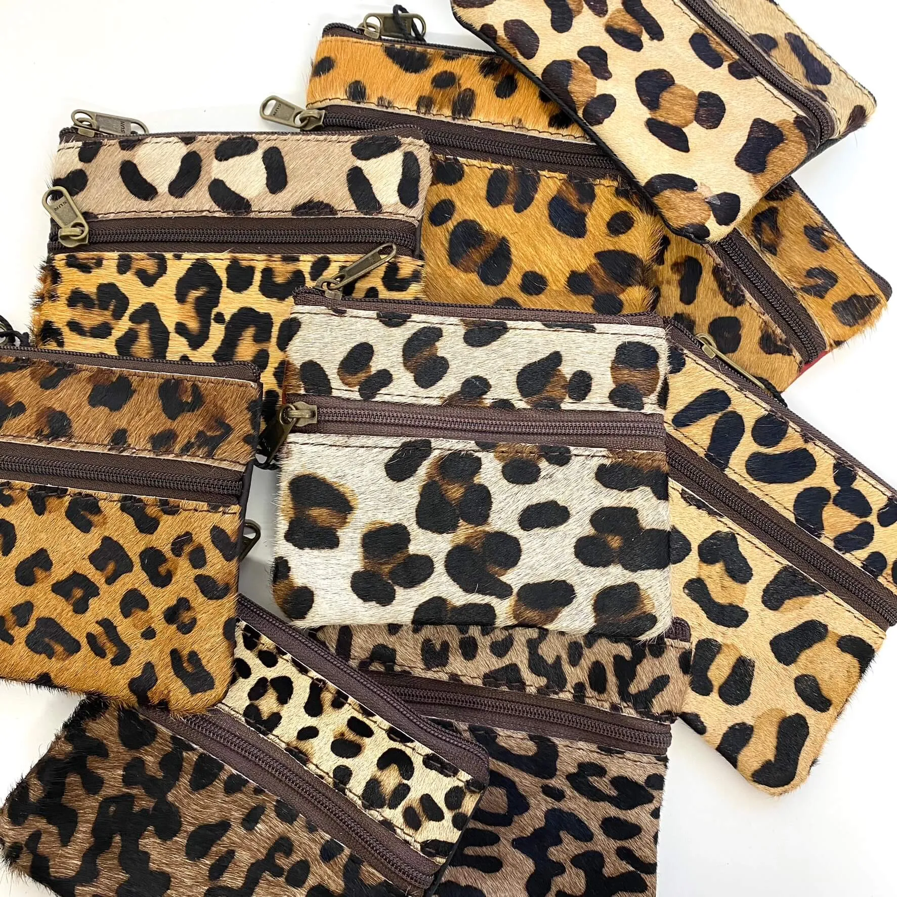 Soruka Ari Small Leather Zip Purse - Leopard (assorted)