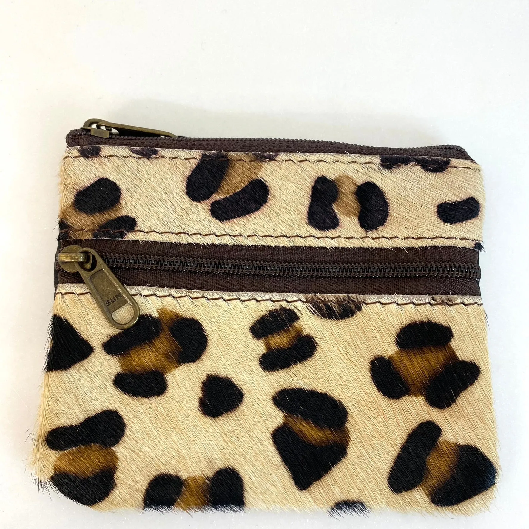 Soruka Ari Small Leather Zip Purse - Leopard (assorted)