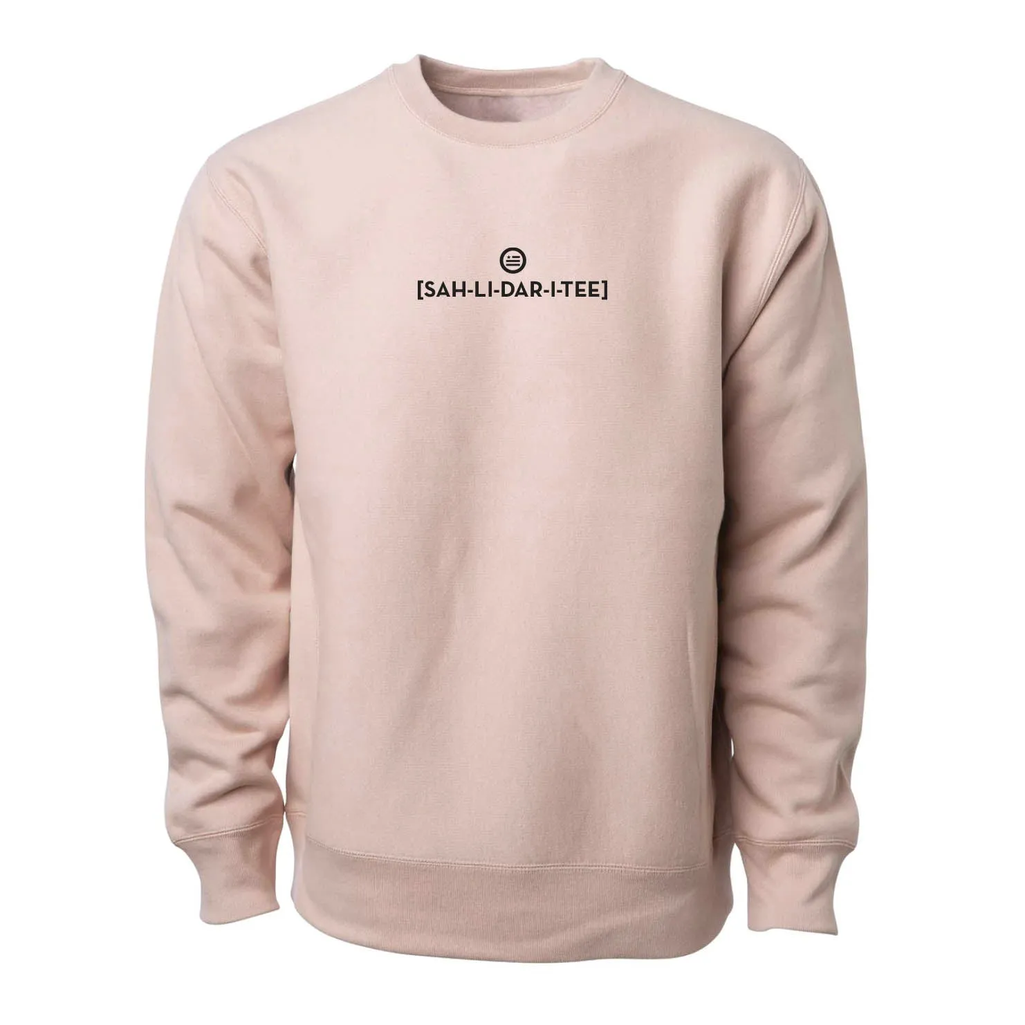 Sound it Out v3 (Solidarity)- Premium Cross-Grain Crewneck (Dusty Pink)