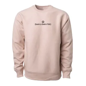 Sound it Out v3 (Solidarity)- Premium Cross-Grain Crewneck (Dusty Pink)
