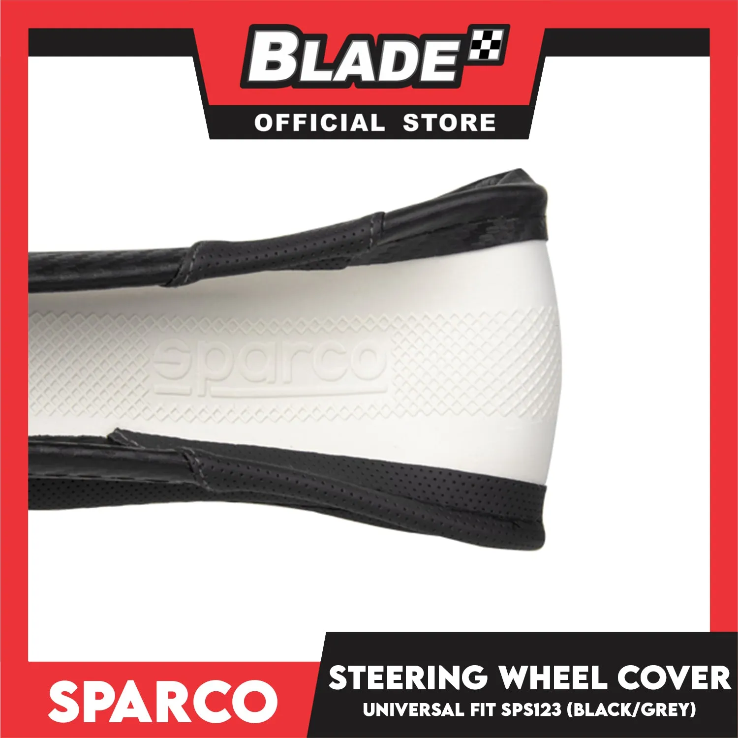 Sparco Corsa Steering Wheel Cover SPS123 (Black With Gray)