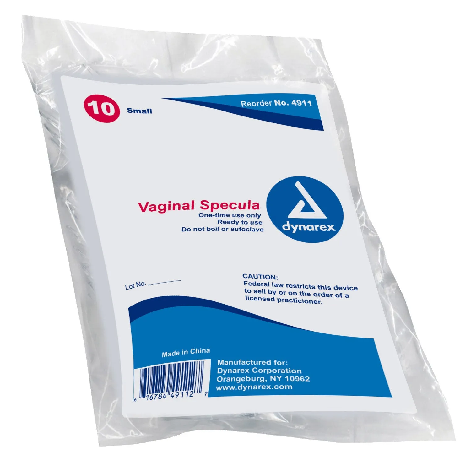 Speculum Vaginal Disposable Without Light by Dynarex