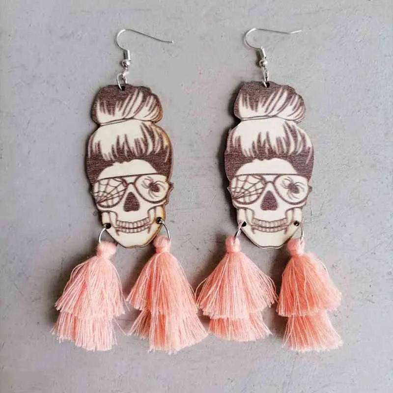 Spider Grandma Tassel Detail Dangle Earrings