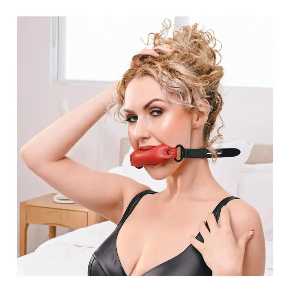 Sportsheets Saffron Soft Leather Red Bondage Gag