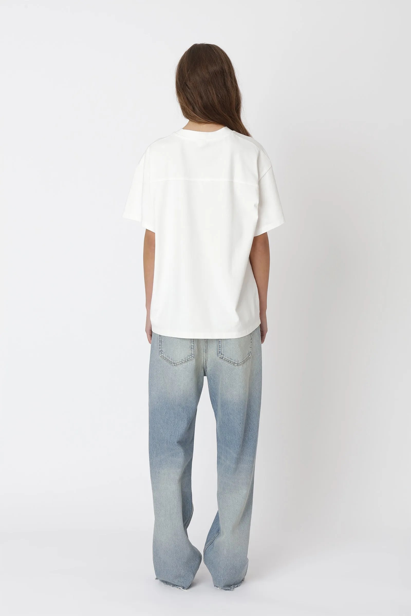 Staff Boxy Tee - Washed White