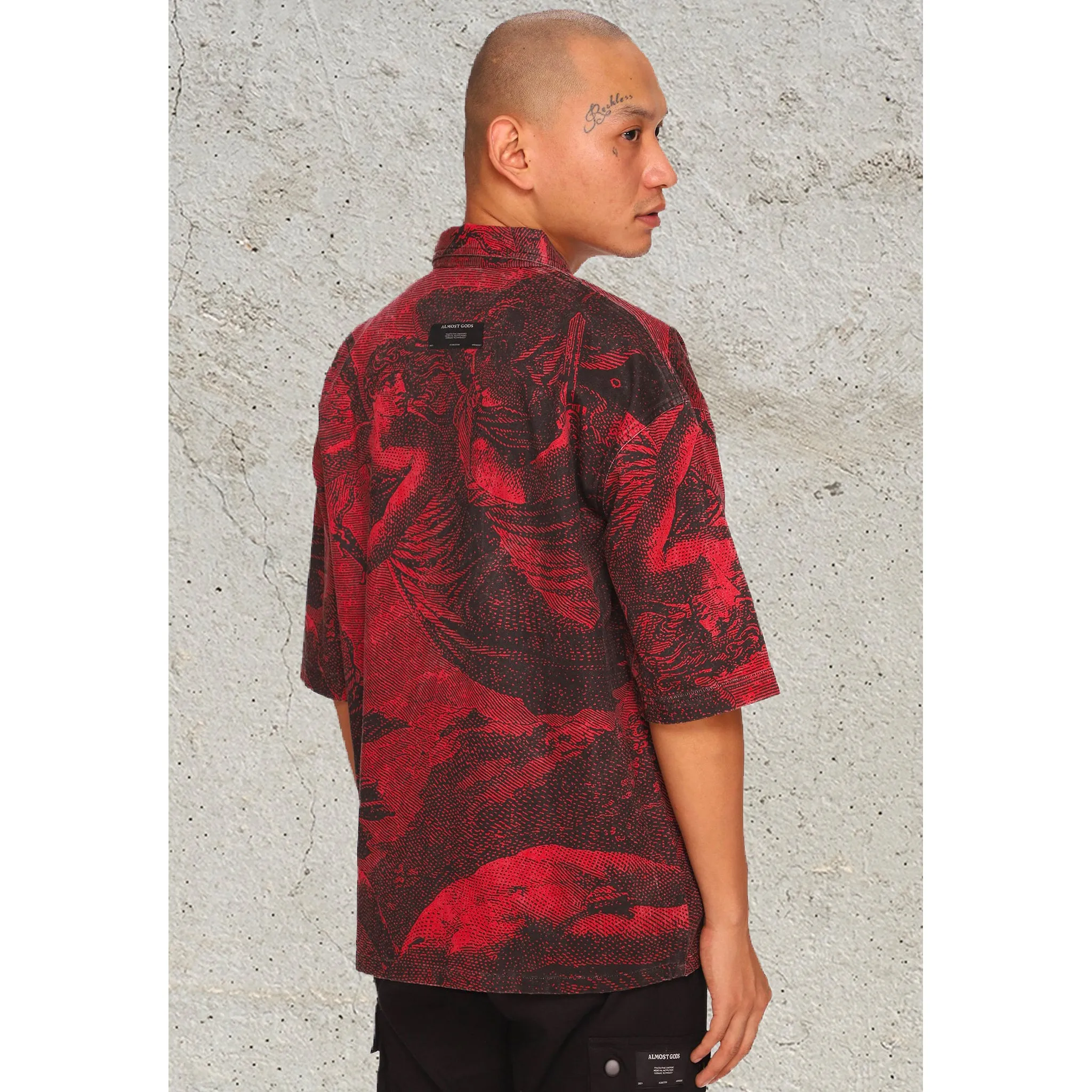 STONEWASHED "PROVIDENCE" SHIRT (RED)