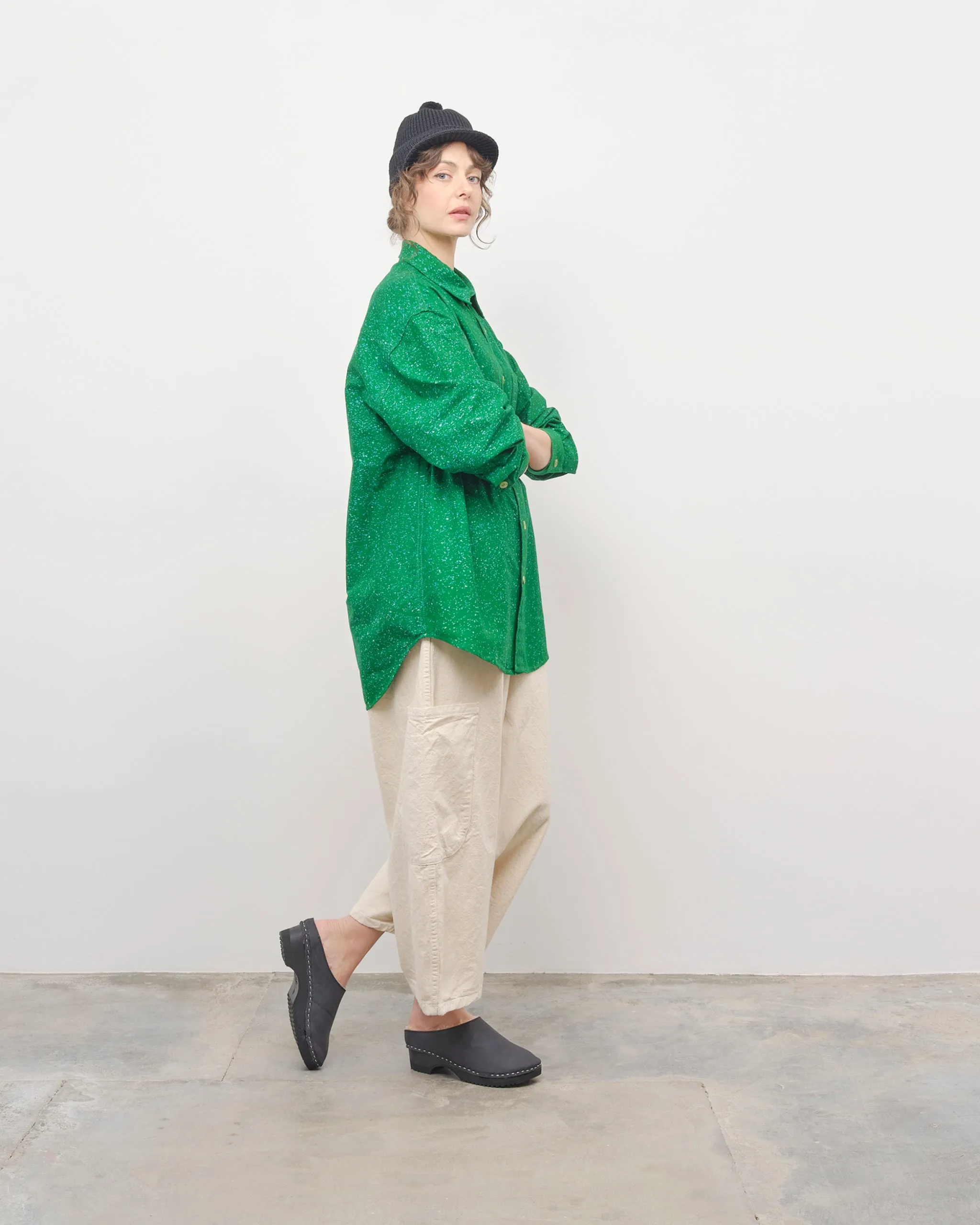 Sudi Shirt in Green Speckle