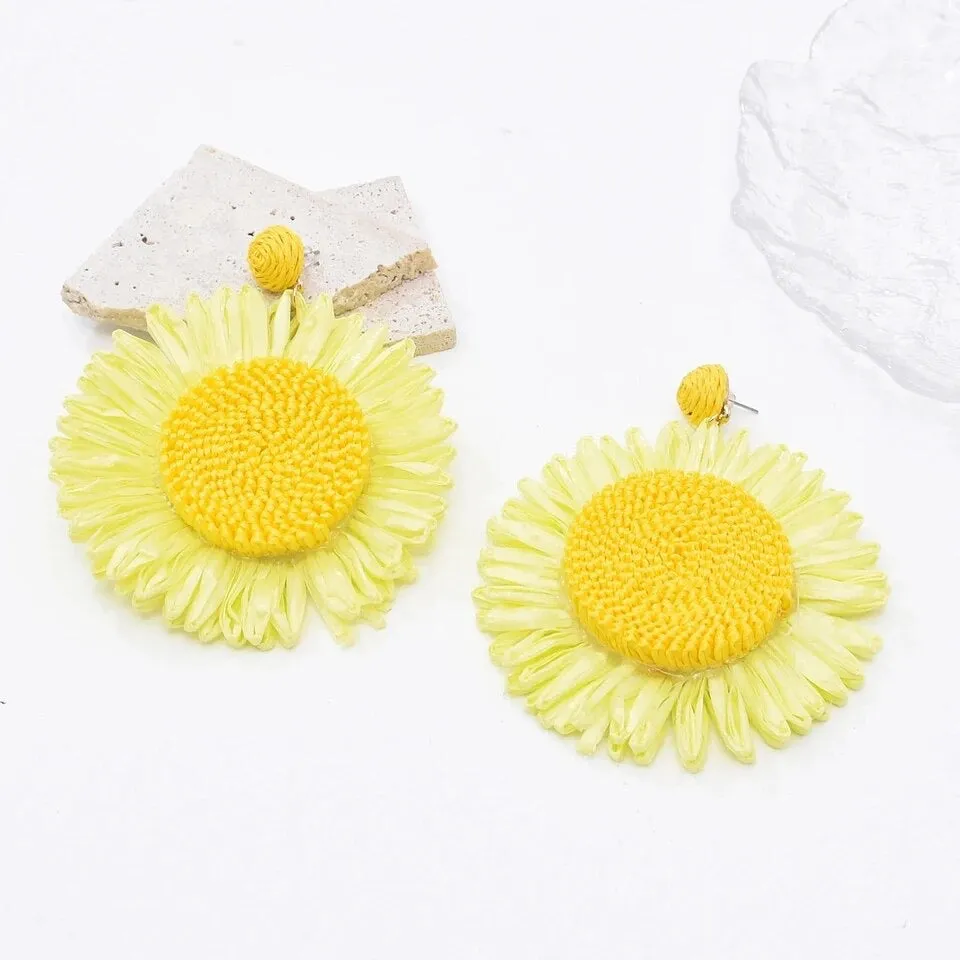 SUNFLOWER STATEMENT EARRINGS