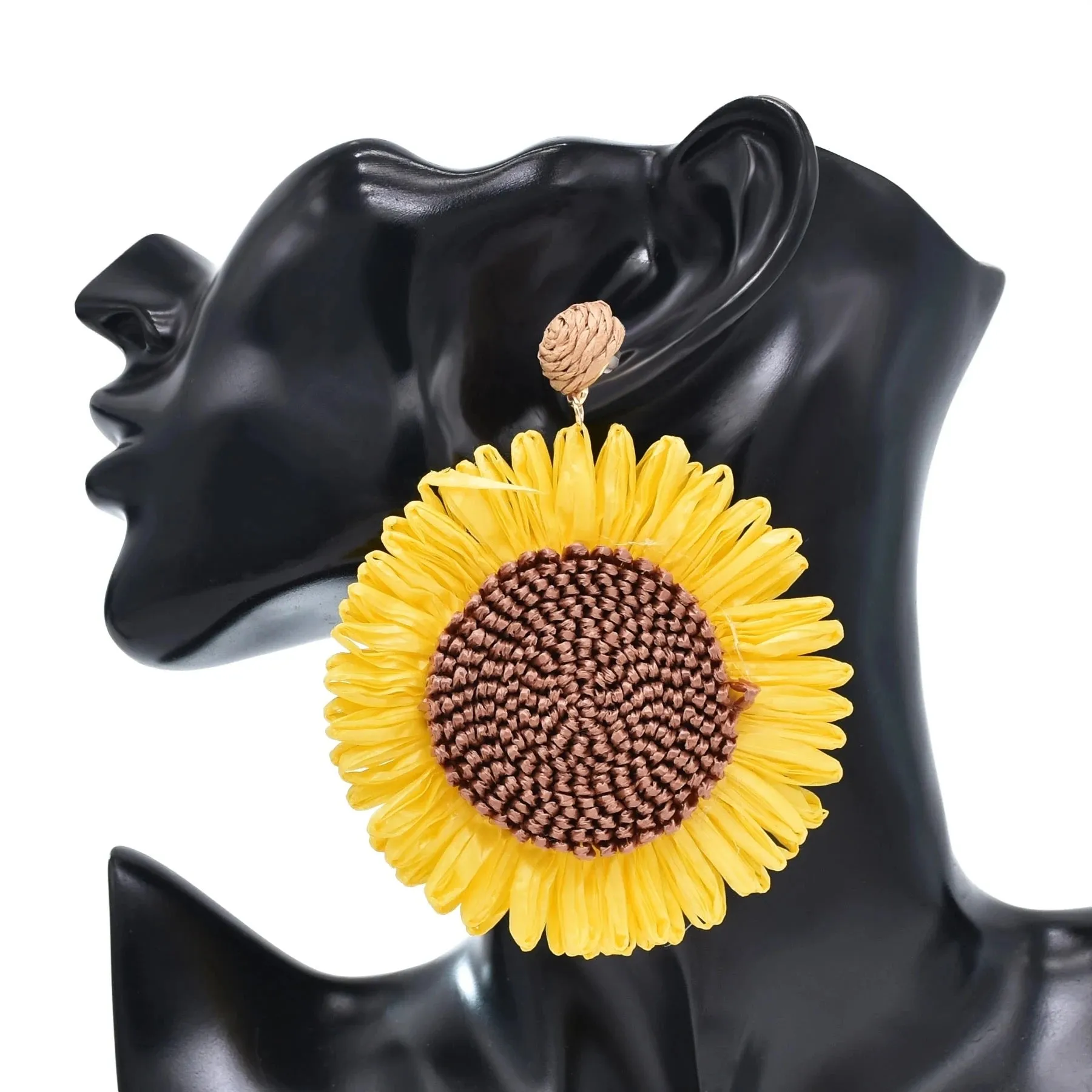 SUNFLOWER STATEMENT EARRINGS