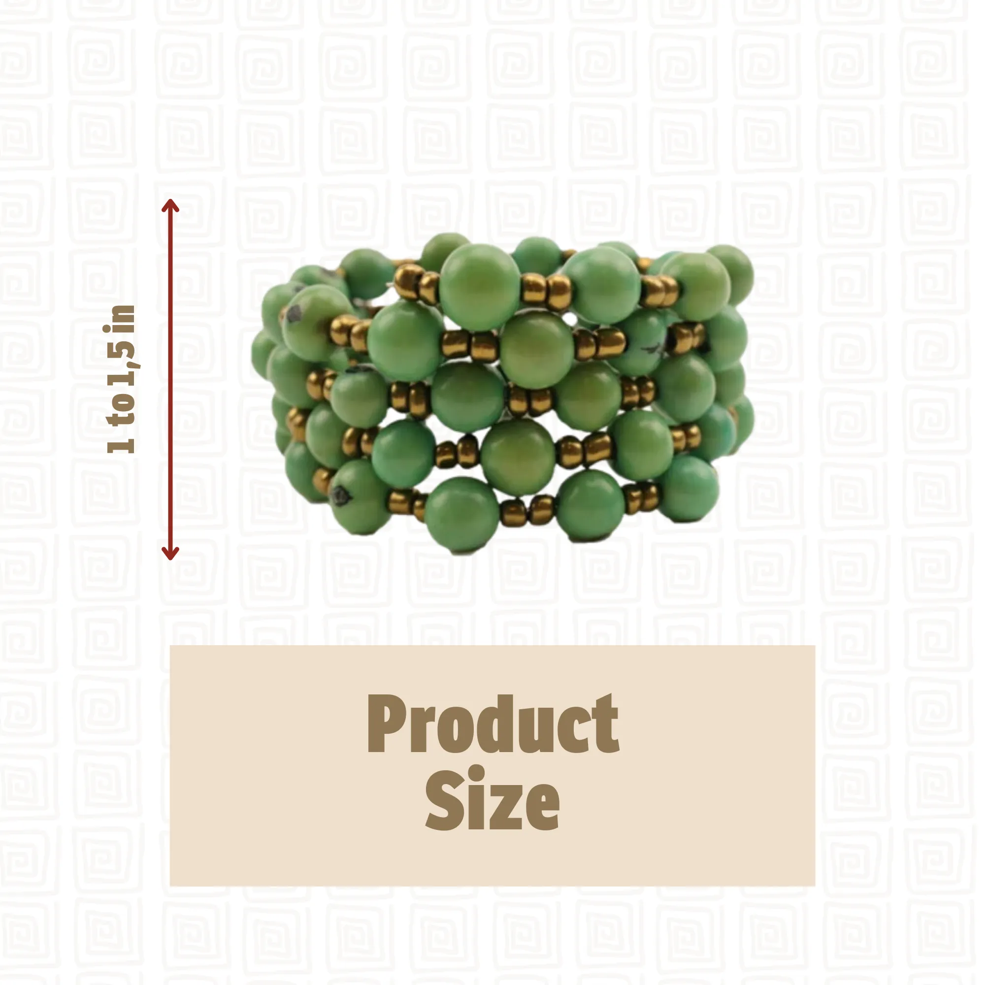 Sustainable Chic: Acai Bead Bracelet in Eye-Catching Lime Green