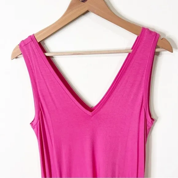 Sweaty Betty Tayberry Pink Drawstring Take It Easy Drop Waist Dress Small NWOT