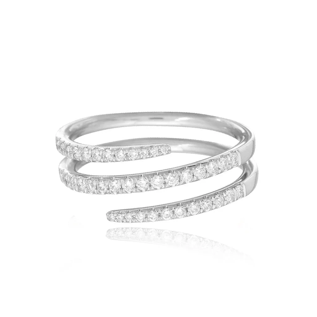 Swirl Diamond Pave Ring