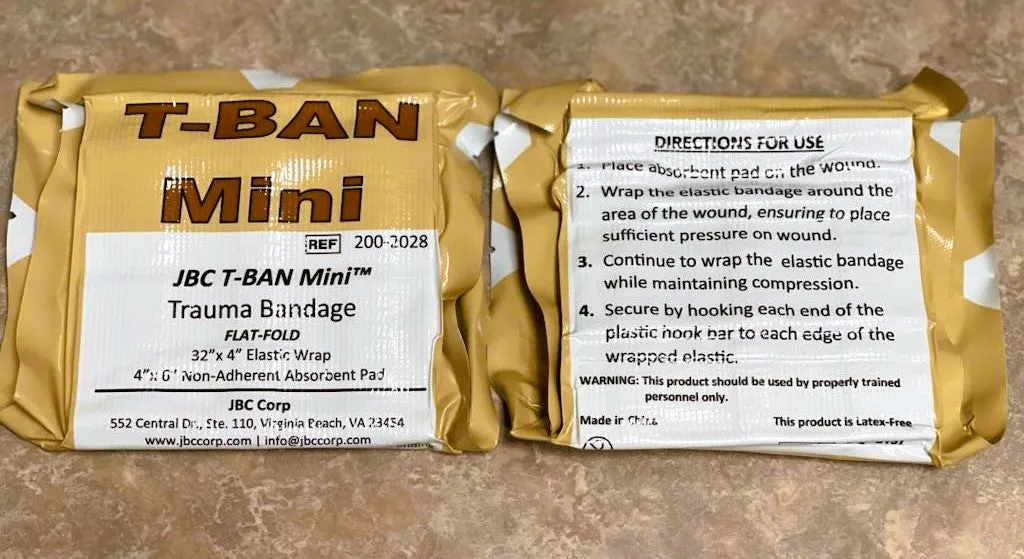 T-Ban Mini Trauma Bandage (3-Pack Exp : 01/2026)