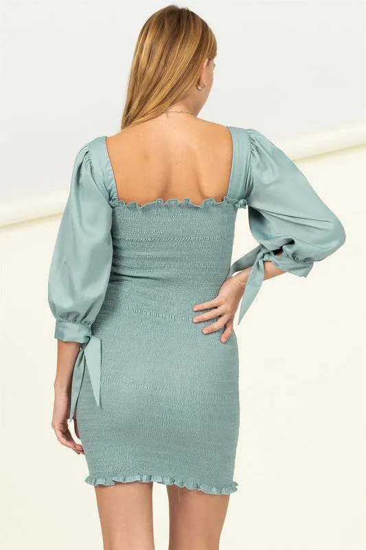 TAKE ME HOME SMOCKED MINI DRESS - HYFVE