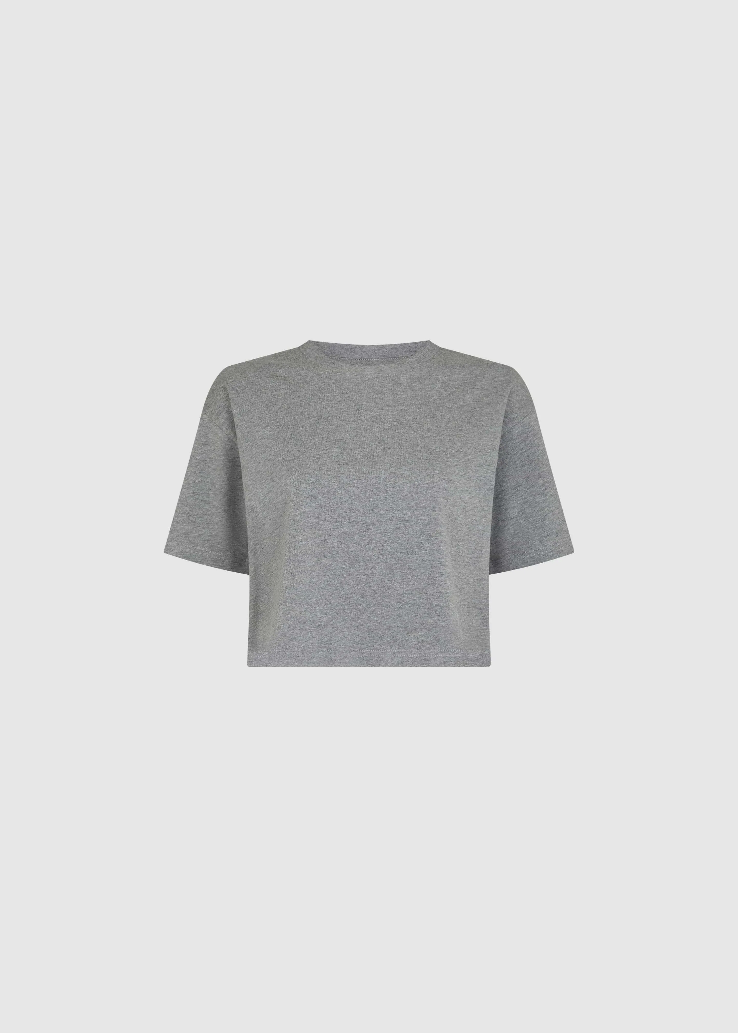 THE CROPPED BOXY TEE - GREY