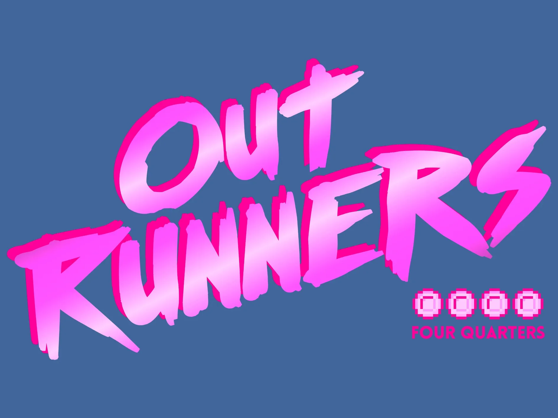The Four Quarters Logo Outrunners Official Women's T-shirt (Royal Blue)