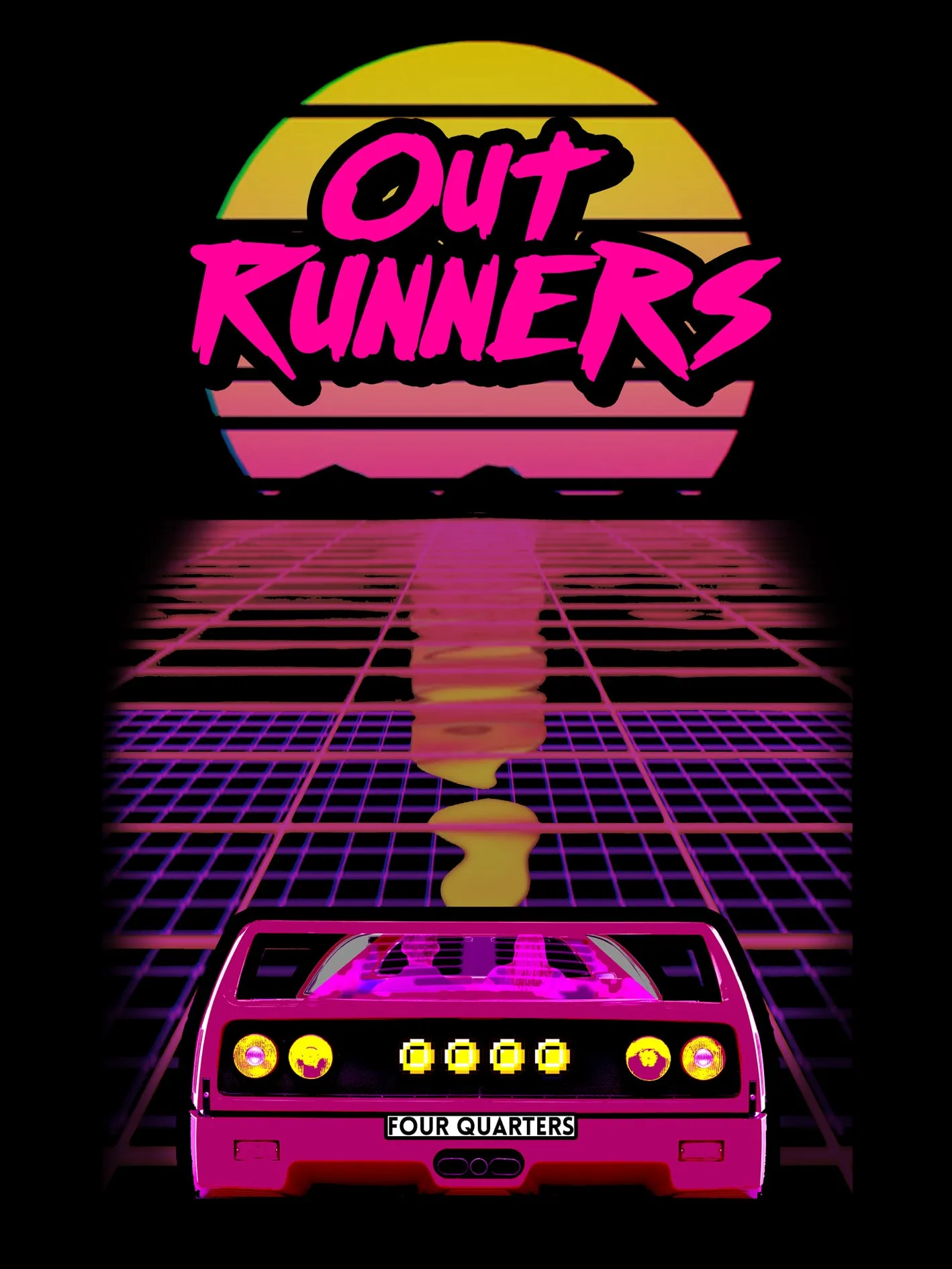 The Four Quarters Outrunners Flyer Official Men's T-Shirt (Black)