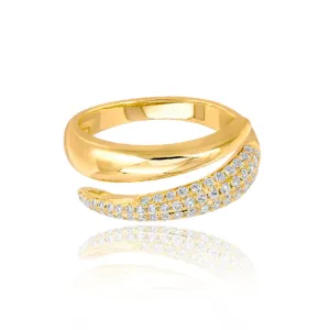Thick Pave Swirl Dome Ring