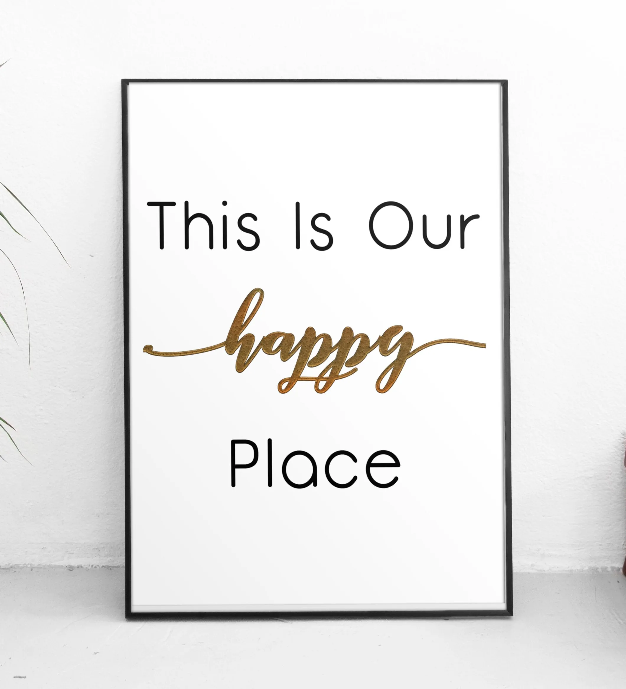 This Is Our Happy Place Poster Prints, Wall Arts, Typography, Wall Decor (NO FRAME)