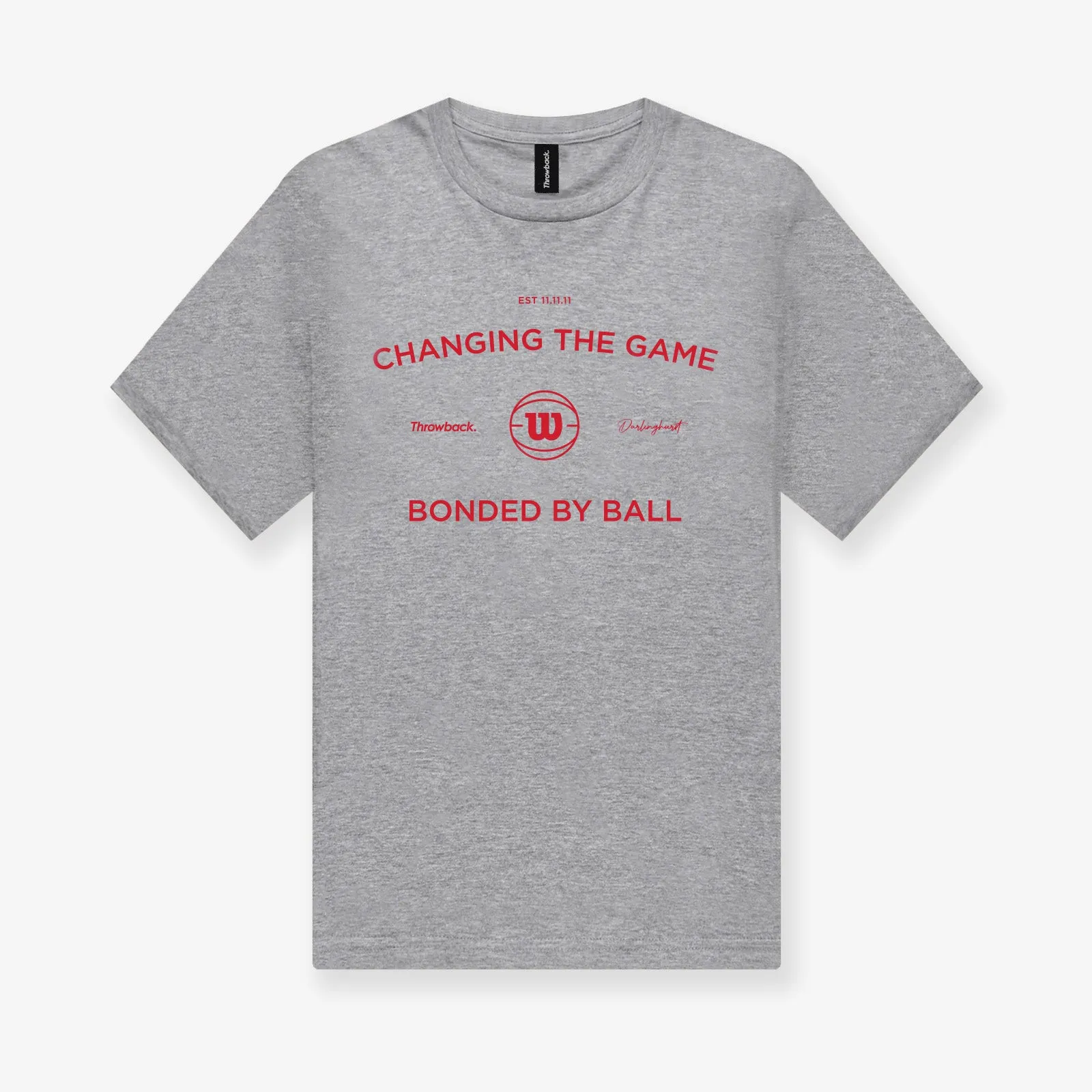 Throwback X Wilson 11th Anniversary Heritage Logo Heavyweight Tee - Grey Marle