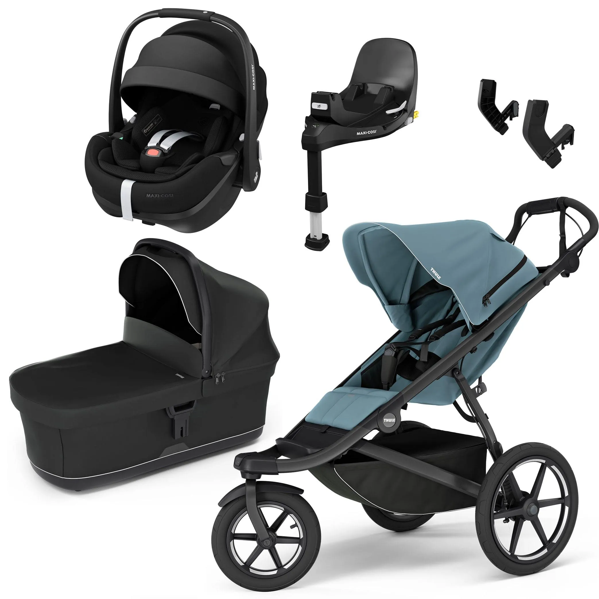Thule Urban Glide 3 Maxi-Cosi Bundle in Mid-Blue