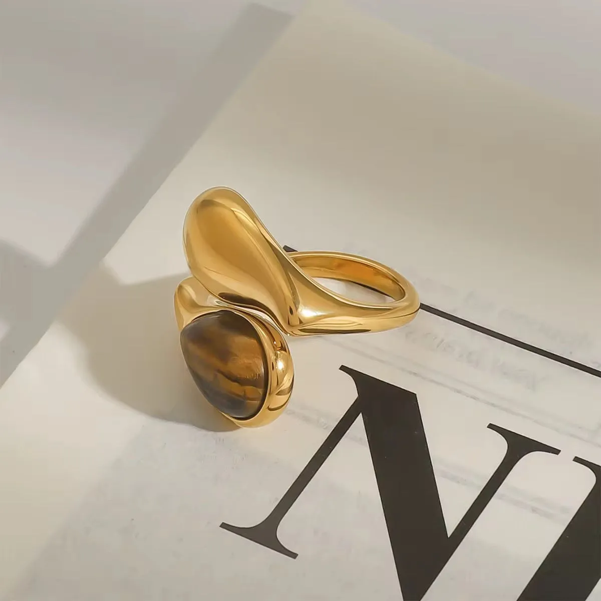 Tiger Eye Statement Ring