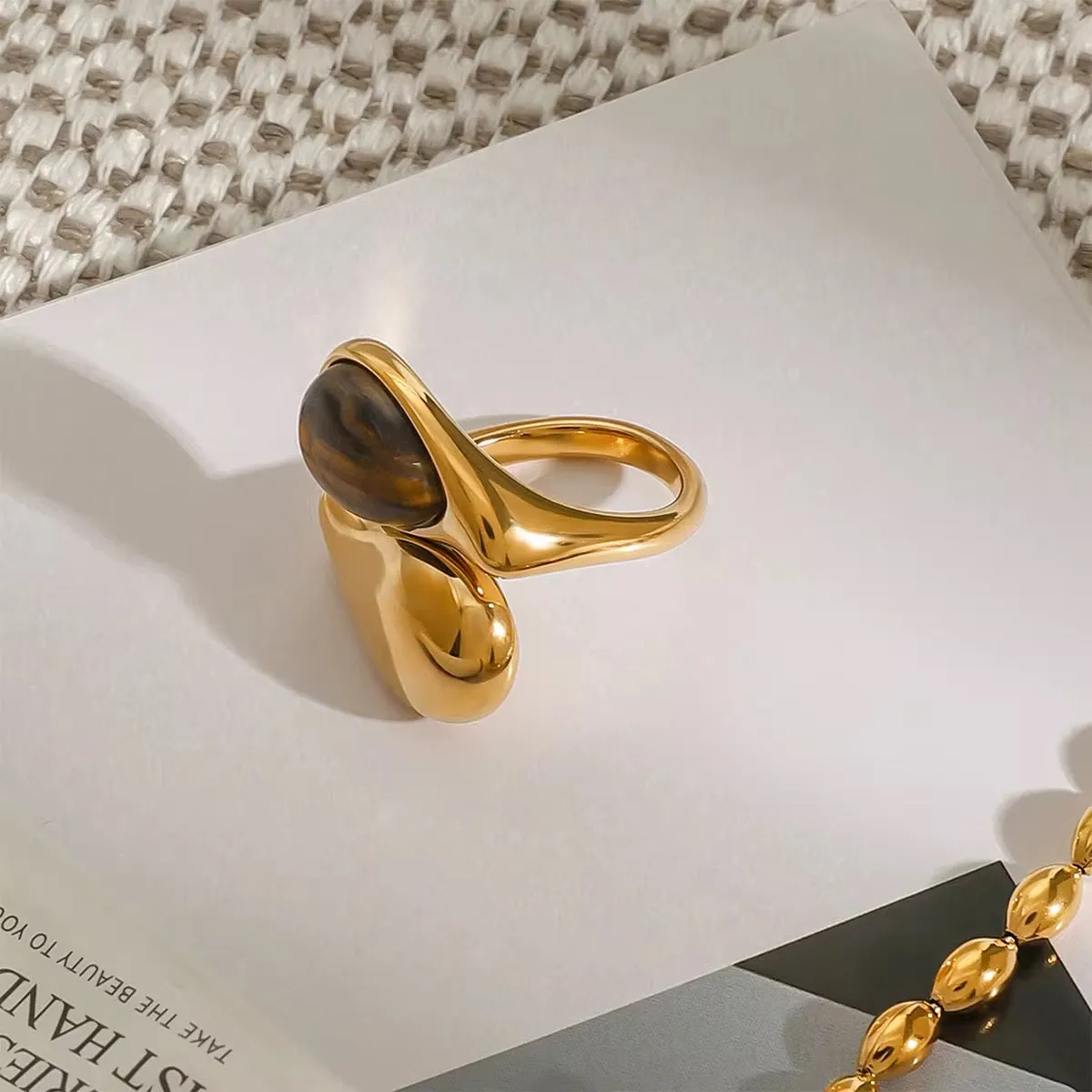Tiger Eye Statement Ring