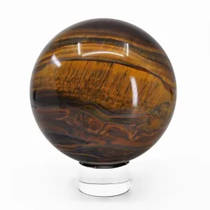 Tiger's Eye with Hematite 3.99 inch 3.62 lb Polished Crystal Sphere - South Africa