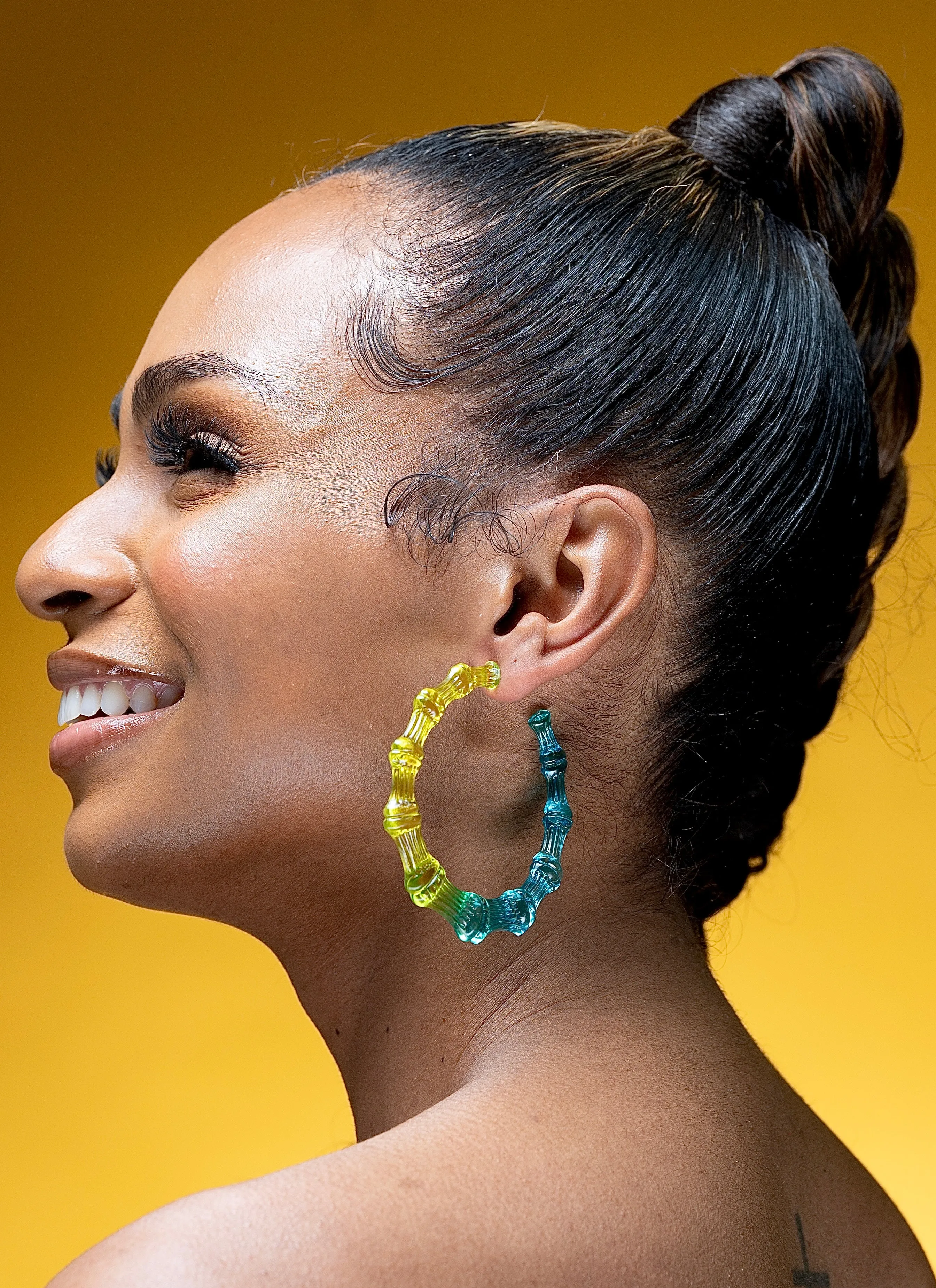 TRANSLUCENT BAMBOO HOOPS (OMBRÉ)