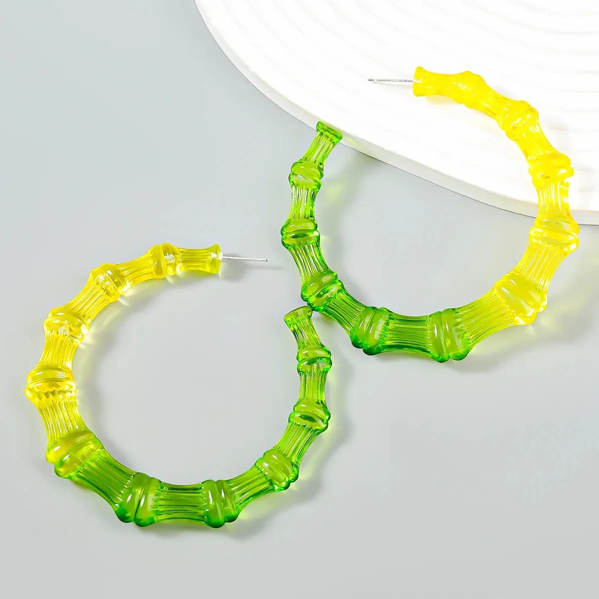 TRANSLUCENT BAMBOO HOOPS (OMBRÉ)