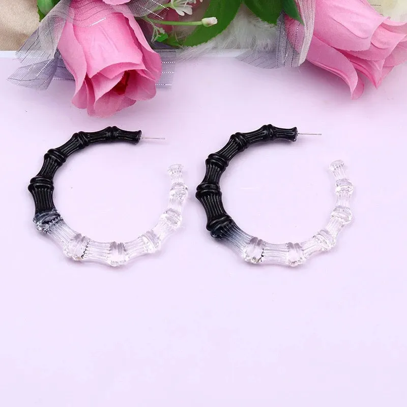 TRANSLUCENT BAMBOO HOOPS (OMBRÉ)