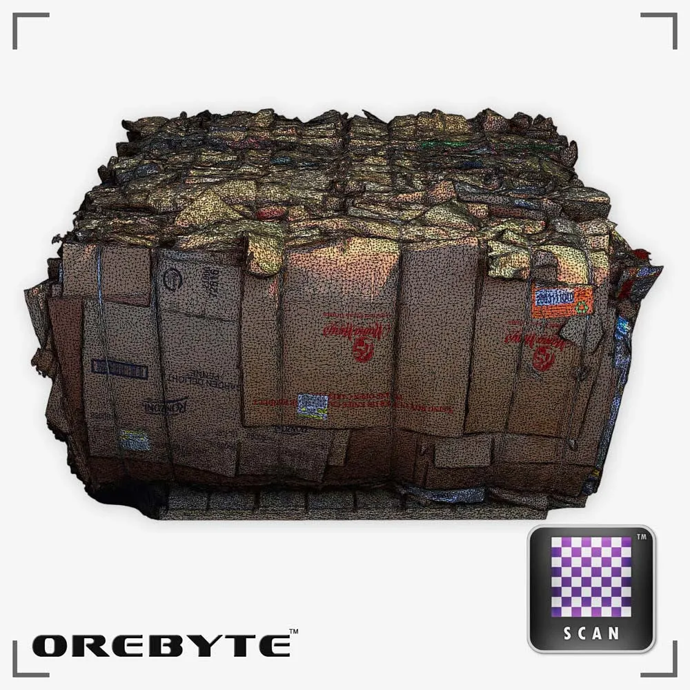 Trash Bale Cardboard 01