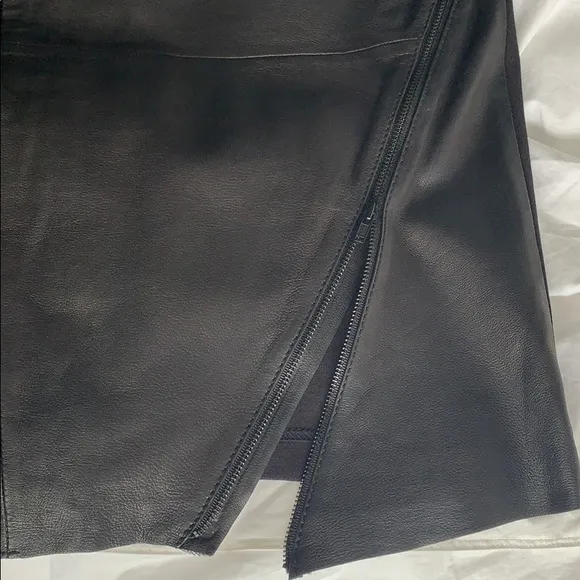 Trouve leather &amp; knit skirt